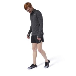 Reebok Run Essentials Quarter Zip Sweatshirt Herren - Schwarz - DE 746-QHV